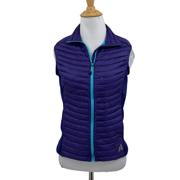 Eddie Bauer Vest Women XS Extra Small Violet First Ascent 800 Down Filled Zip Up - Picture 1 of 12
